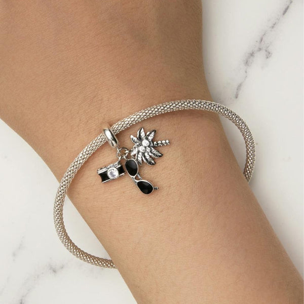 Urlaub Charm Anhänger Sterling Silber Kristall - FALKENKOENIG SCHMUCK & Piercing Online Shop