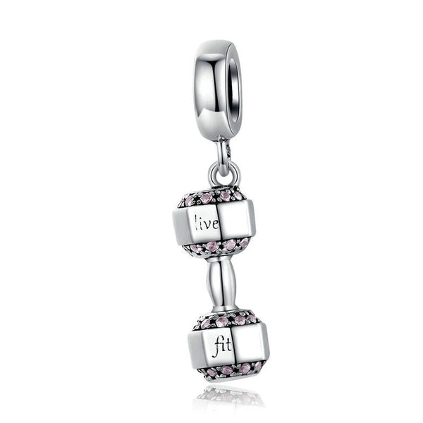 Charm Anhänger Hantel Sterling Silber - FALKENKOENIG SCHMUCK & Piercing Online Shop