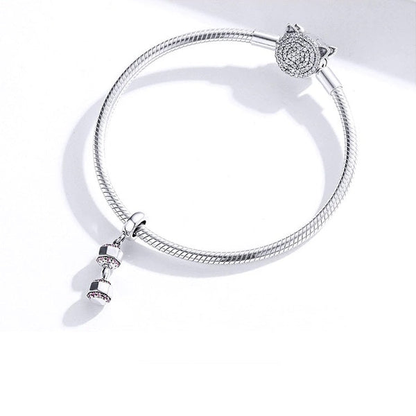 Charm Anhänger Hantel Sterling Silber - FALKENKOENIG SCHMUCK & Piercing Online Shop