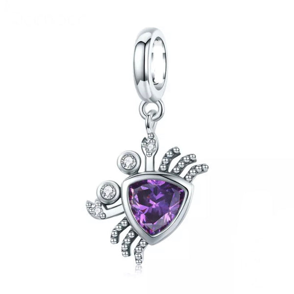 Charm Anhänger Krebs Sterling Silber Kristall - FALKENKOENIG SCHMUCK & Piercing Online Shop
