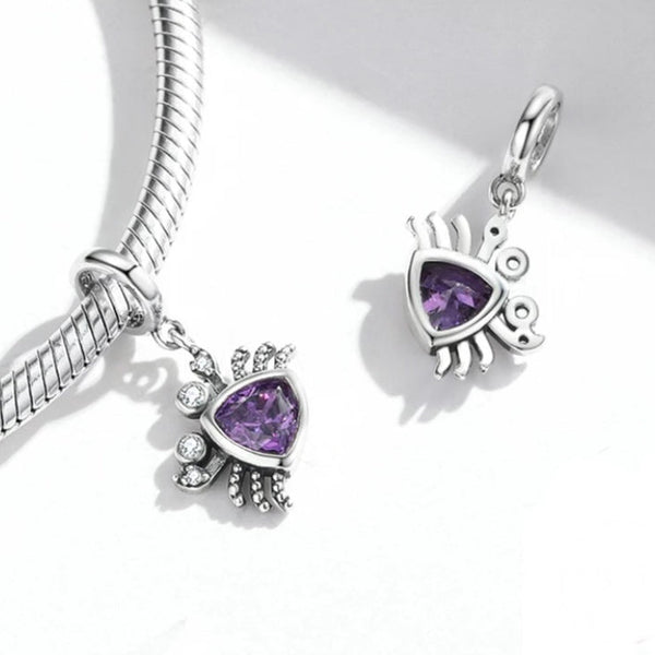 Charm Anhänger Krebs Sterling Silber Kristall - FALKENKOENIG SCHMUCK & Piercing Online Shop