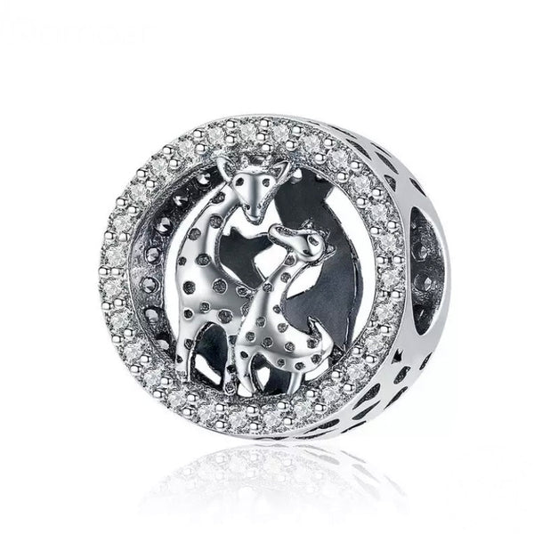 Charm Anhänger Giraffen Sterling Silber Kristall - FALKENKOENIG SCHMUCK & Piercing Online Shop