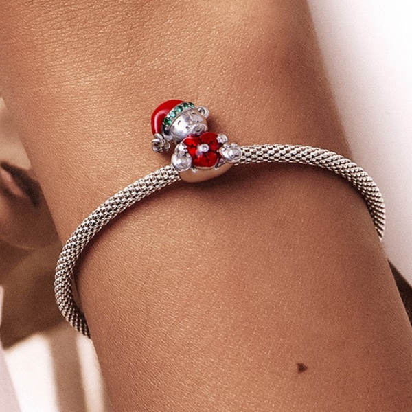 Charm Weihnachts Bärchen Sterling Silber - FALKENKOENIG SCHMUCK & Piercing Online Shop