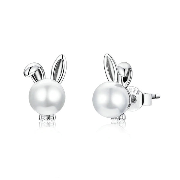 Ohrstecker Hase Bunny Sterling Silber - FALKENKOENIG SCHMUCK & Piercing Online Shop