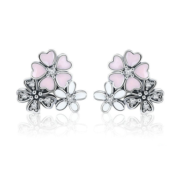 Ohrstecker Blumen Blüten Kristall - FALKENKOENIG SCHMUCK & Piercing Online Shop