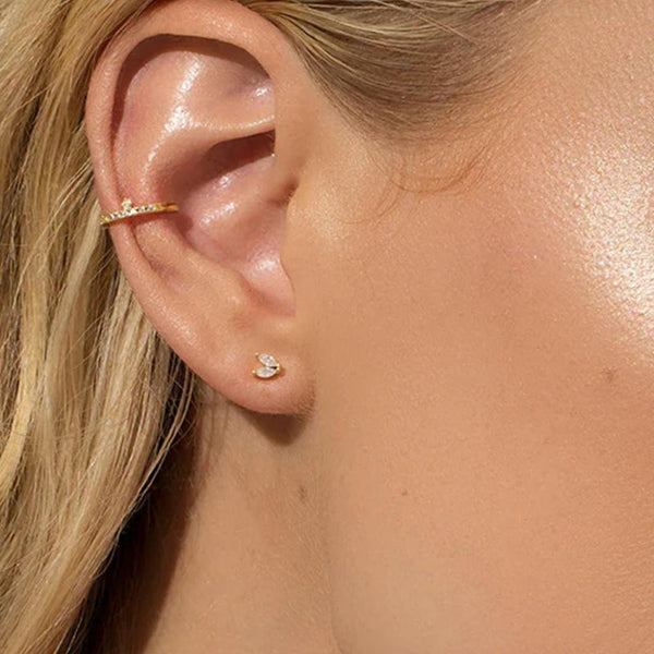 Ear Cuff Kristall Ohrklemme 925er Silber
