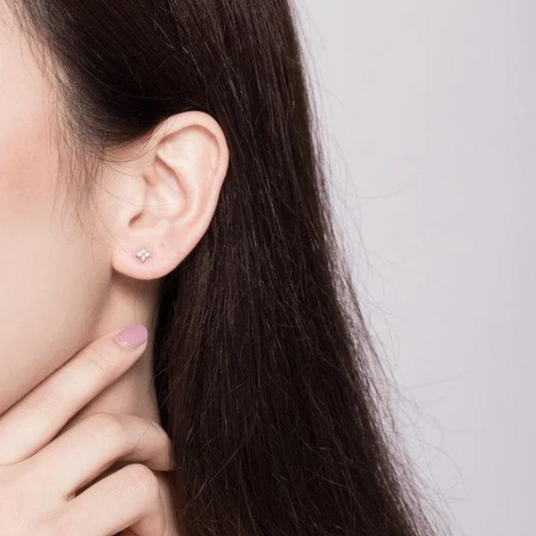 Kristall Ohrstecker Sterling Silber - FALKENKOENIG SCHMUCK & Piercing Online Shop
