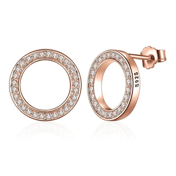 Ohrstecker Loop Roségold Kristall - FALKENKOENIG SCHMUCK & Piercing Online Shop