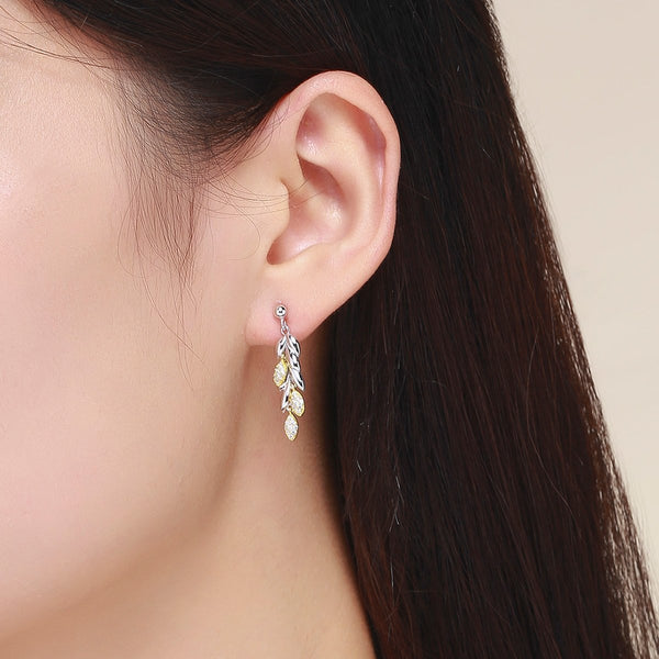 Ohrstecker Blätter Kranz Kristallen - FALKENKOENIG SCHMUCK & Piercing Online Shop