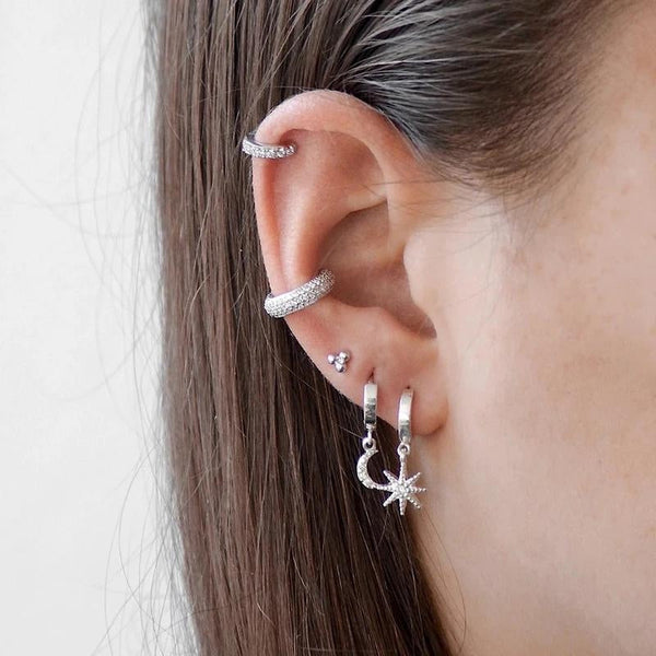 Ear Cuff Kristall Ohrklemme 925er Silber