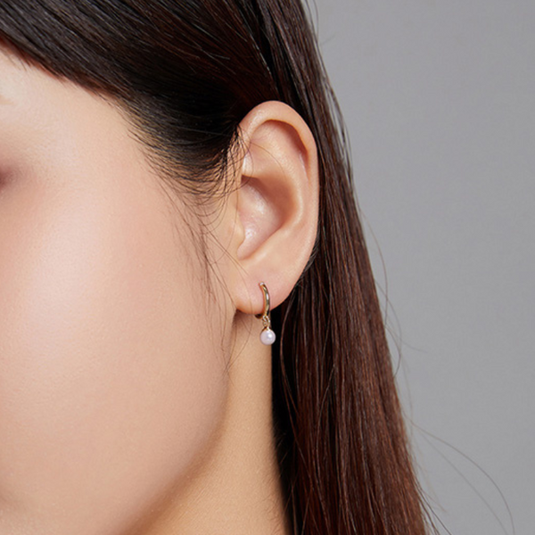 Creolen Perlen Gold Sterling Silber Ohrringe - FALKENKOENIG SCHMUCK & Piercing Online Shop