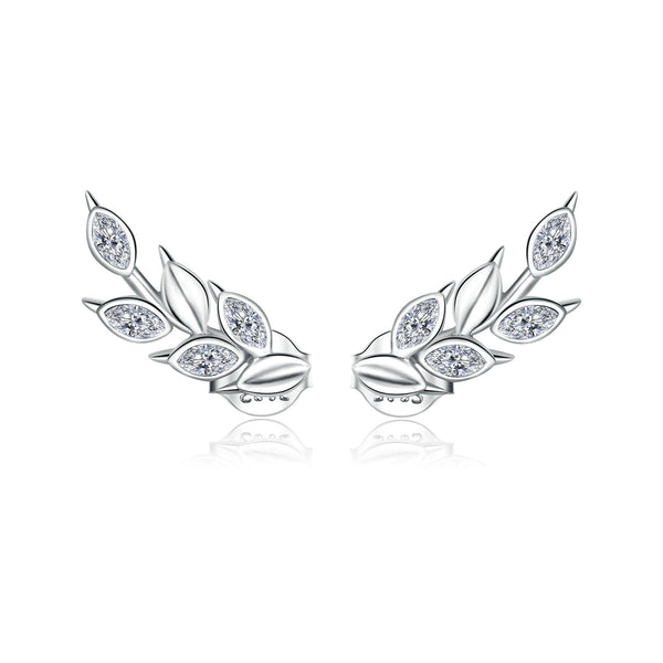 Ohrstecker Zweige Sterling Silber Kristall - FALKENKOENIG SCHMUCK & Piercing Online Shop