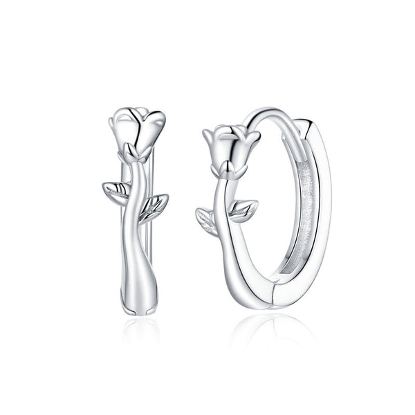 Ohrringe Rose Sterling Silber - FALKENKOENIG SCHMUCK & Piercing Online Shop