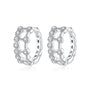 Ohrringe Loop Sterling Silber Kristall - FALKENKOENIG SCHMUCK & Piercing Online Shop