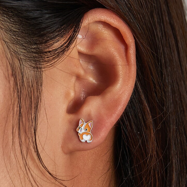Ohrstecker Welpen Sterling Silber - FALKENKOENIG SCHMUCK & Piercing Online Shop