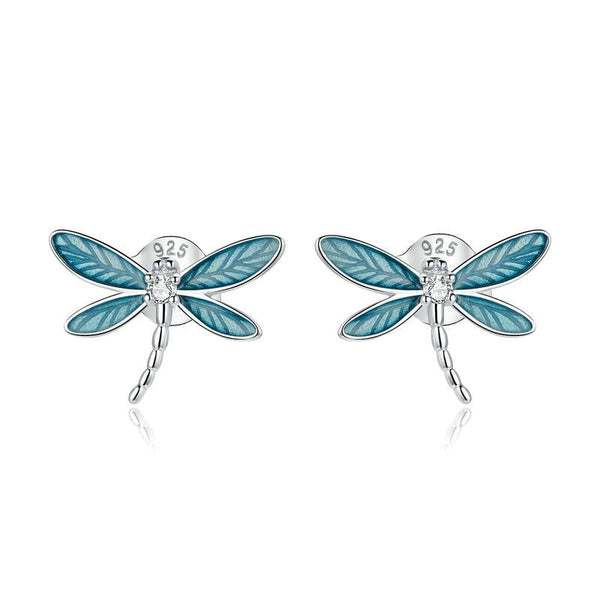 Ohrstecker Libellen Sterling Silber Kristall - FALKENKOENIG SCHMUCK & Piercing Online Shop