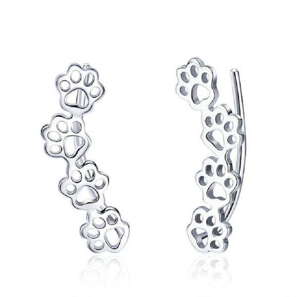 Ohrringe Hundepfoten Sterling Silber - FALKENKOENIG SCHMUCK & Piercing Online Shop
