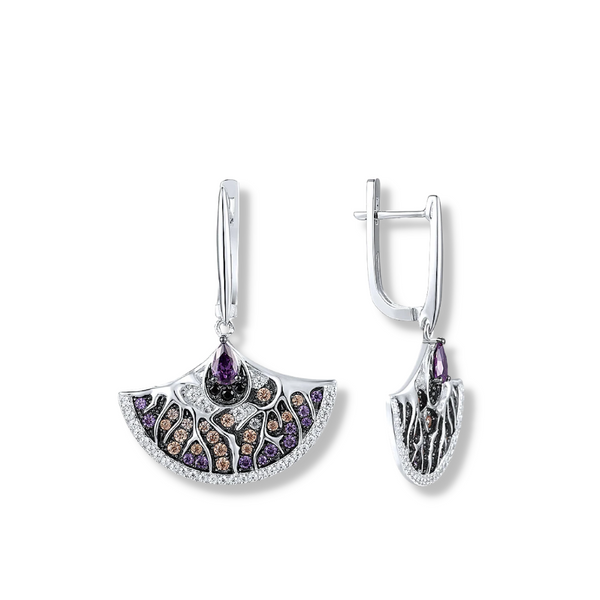 Safari Ohrringe mit Kristallen - FALKENKOENIG SCHMUCK & Piercing Online Shop