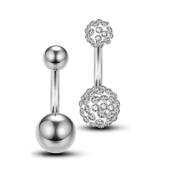Piercing Set Bauchnabel Silber Kristall - FALKENKOENIG SCHMUCK & Piercing Online Shop