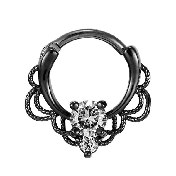 Nasenpiercing Ring Schwarz Titan - Nasenring - FALKENKOENIG SCHMUCK & Piercing Online Shop