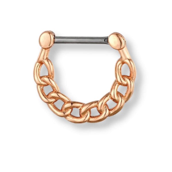 Nasenpiercing Ring Titan Roségold Chain - Nasenring - FALKENKOENIG SCHMUCK & Piercing Online Shop