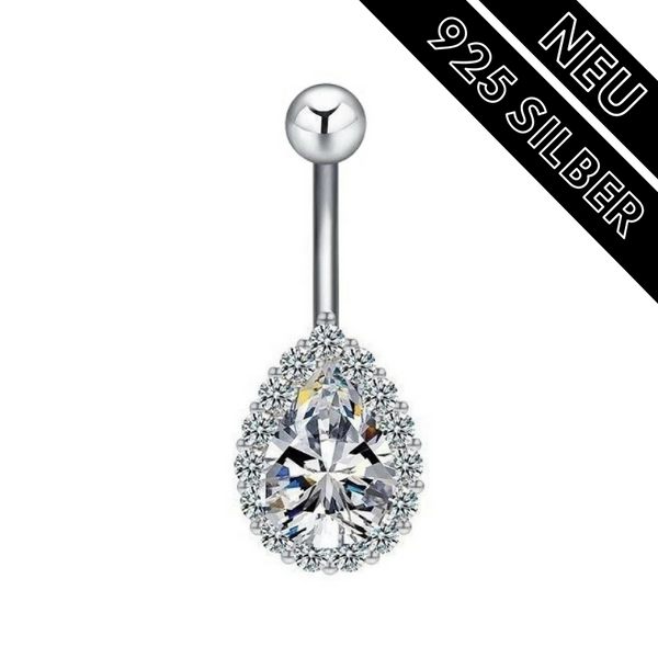 Bauchnabelpiercing Echt Silber 925 mit Kristallen 7-05-007 - FALKENKOENIG SCHMUCK & Piercing Online Shop
