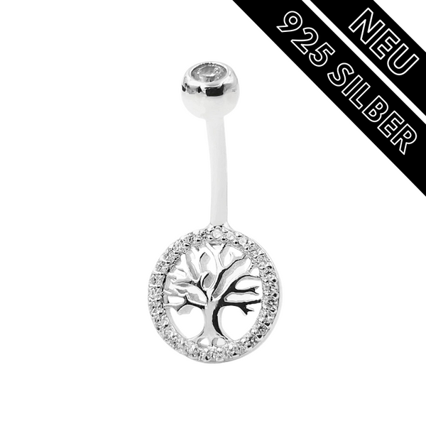 Bauchnabelpiercing Echt Silber 925 mit Kristallen 7-05-015 - FALKENKOENIG SCHMUCK & Piercing Online Shop