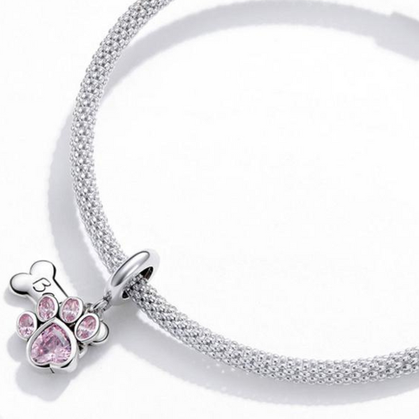 Hundepfoten Charm Anhänger Sterling Silber - FALKENKOENIG SCHMUCK & Piercing Online Shop