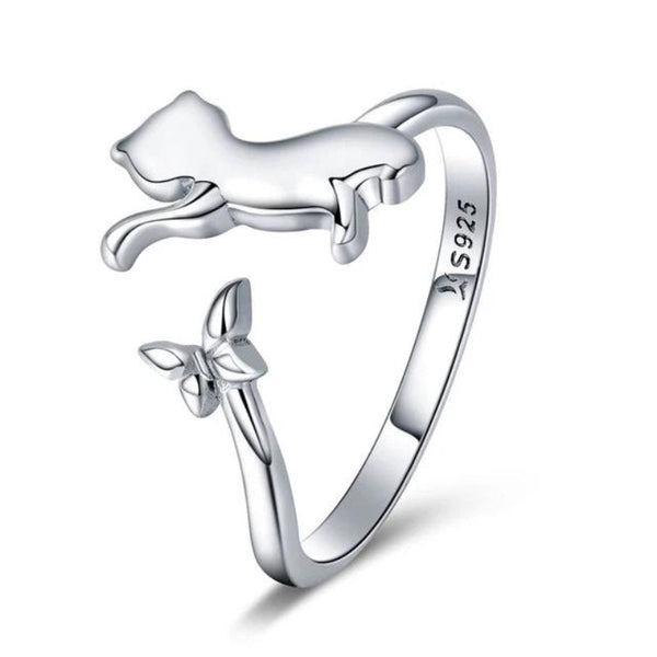 Katzen Fingerring 925er Silber - FALKENKOENIG SCHMUCK & Piercing Online Shop