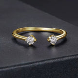 Größenverstellbarer Damen Fingerring aus 925er Sterlingsilber mit mehreren Moissanite – eleganter Schmuck mit diamantähnlichem Funkeln.