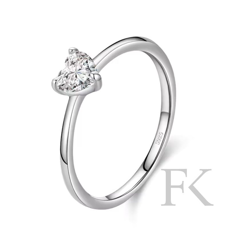 Herz Liebe Fingerring 925er Silber