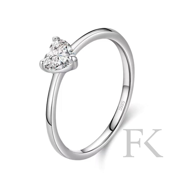 Herz Silver Liebe Fingerring 925er Silber