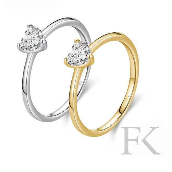 Herz Liebe Fingerring 925er Silber