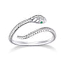 Fingerring Ring Schlange Silber Zirkonia Kristalle - FALKENKOENIG SCHMUCK & Piercing Online Shop