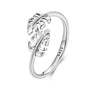 Fingerring Ring Monstera Tropisch Silber Zirkonia Kristalle - FALKENKOENIG SCHMUCK & Piercing Online Shop