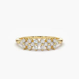 Moissanite Fingerring aus vergoldetem 925er Silber – nachhaltige Alternative zum Diamanten, luxuriöser Solitärring in Goldoptik.
