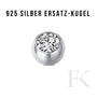 Silber Ersatz Verschluss Piercing