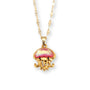 Goldene Quallen Halskette aus wasserfestem Edelstahl mit schimmerndem Anhänger in Lila, Mintblau oder Pink inklusive Halskette.