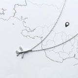 Flugzeug Reisen Halskette Sterlingsilber - FALKENKOENIG SCHMUCK & Piercing Online Shop