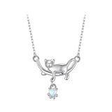 Filigrane Katzen Halskette aus 925er Silber – eleganter Schmuck für Katzenliebhaber. Perfekt als Geschenk oder als persönliches Accessoire. 🐱✨