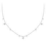 Sternenkette aus 925er Sterlingsilber mit Kristallen – elegante Damen Silber Halskette, zeitloser Halsschmuck.