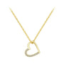 Gold Herz Halskette 925er Sterlingsilber verstellbar 40–45 cm in Gold oder Silber, Geschenk für Ehefrau, Mutter oder Valentinstag.