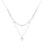 Layering Halskette 925 Sterlingsilber mit Herz Anhänger und Kugelkette, verstellbar in Gold oder Silber, Geschenk für Frau.