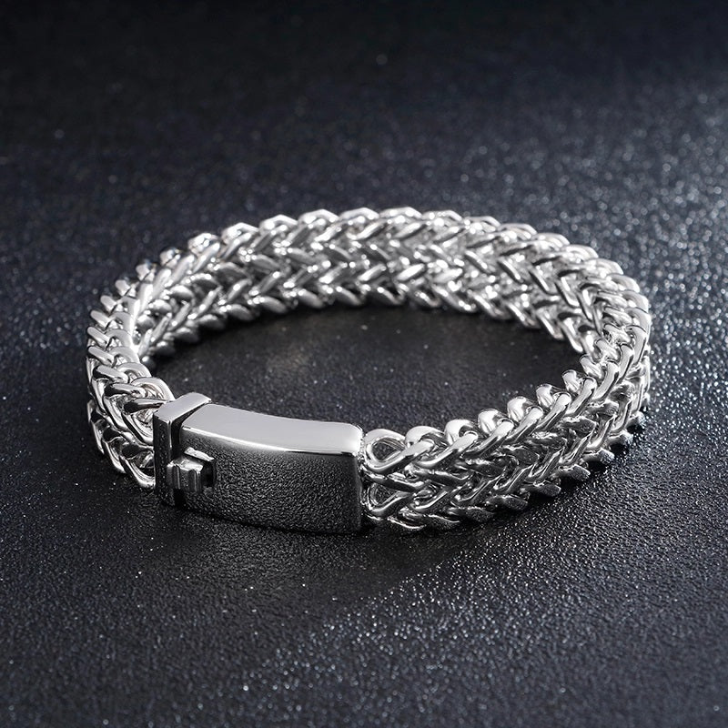 Edelstahl Armband Gewoben Silberfarben - FALKENKOENIG SCHMUCK & Piercing Online Shop