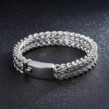 Edelstahl Armband Gewoben Silberfarben - FALKENKOENIG SCHMUCK & Piercing Online Shop