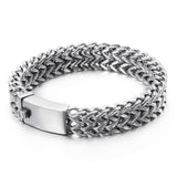 Edelstahl Armband Gewoben Silberfarben - FALKENKOENIG SCHMUCK & Piercing Online Shop
