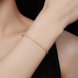 Kristall TennisArmband Gold - FALKENKOENIG SCHMUCK & Piercing Online Shop