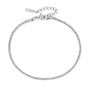 Gypsophila Silber Fusskette aus Edelstahl für Damen, elegantes Fußkettchen für Sommer, Strandlook und Alltag, verstellbarer Fußschmuck.