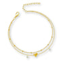Herzkette Gold Fusskette aus Edelstahl für Damen, elegantes Fußkettchen für Sommer, Strandlook und Alltag, verstellbarer Fußschmuck.