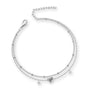 Herzkette Silber Fusskette aus Edelstahl für Damen, elegantes Fußkettchen für Sommer, Strandlook und Alltag, verstellbarer Fußschmuck.